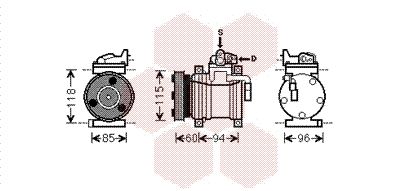 VAN WEZEL Компрессор, кондиционер 8200K217